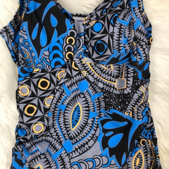 Ladies One Piece Swim Dress, All in One SZ XL, Great Maternity Swimsuit Boyshort - Picture 3 of 10